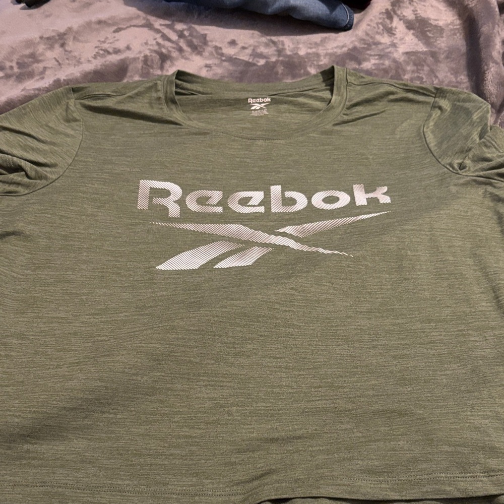 Reebok Olive Green Tee with White Logo